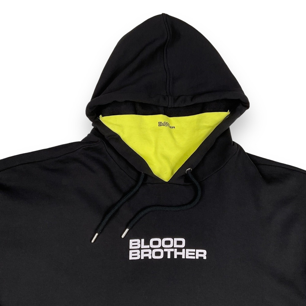 Blood Brother Sweatshirt Mens Large Black Drawstring Long Sleeve Hoodie NWOT - Picture 4 of 11